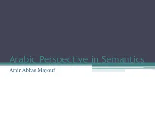 Exploring Arabic Semantics in Linguistics by Amir Abbas Mayouf