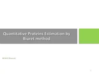 Protein Estimation by Biuret Method in Biochemistry Practical