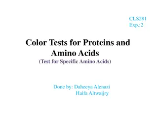 Color Tests for Proteins and Amino Acids