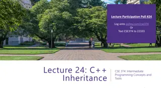 Intermediate Concepts in C++ Inheritance - Lecture Participation Poll #24