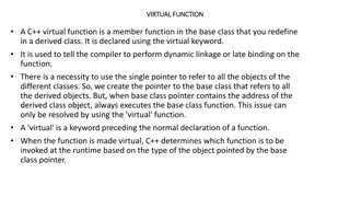 Understanding Virtual Functions in C++