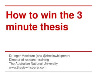 Mastering the 3-Minute Thesis: Tips for Effective Presentations