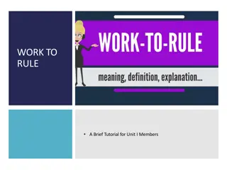 Guide to Implementing Work-to-Rule Strategy for Unit I Members