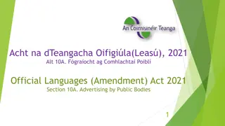 Official Languages (Amendment) Act 2021: Advertising Obligations for Public Bodies