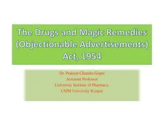 The Drugs and Magic Remedies (Objectionable Advertisements) Act, 1954 Overview