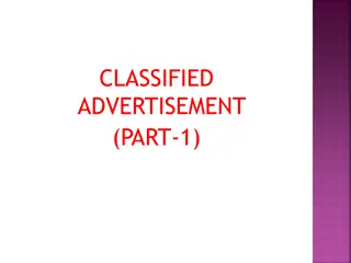 Classified Advertisements for Effective Communication