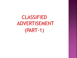 Understanding Classified Advertisements for Effective Communication