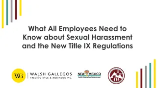 Understanding Sexual Harassment and Title IX Regulations