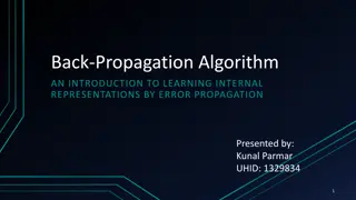 Back-Propagation Algorithm in Neural Networks