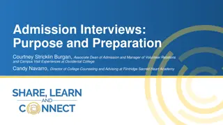 Insights into Admission Interviews: Purpose and Preparation