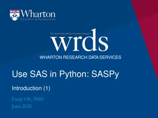 Introduction to SASPy: Using SAS in Python