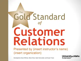 Exemplary Customer Relations: The Gold Standard Practices by University of Idaho Extension
