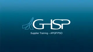 GHSP Supplier Training on APQP/PSO Process Overview