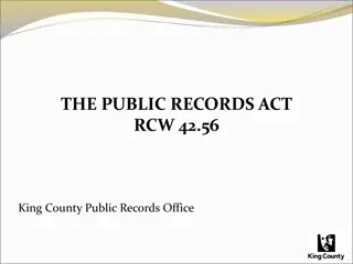 The Public Records Act in King County