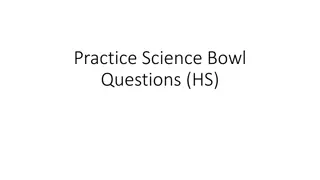 High School Science Bowl Practice Questions