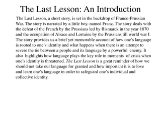 The Last Lesson: A Tale of Language and Identity