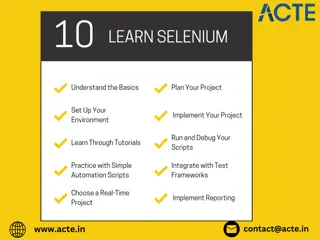 Mastering Selenium: A Step-by-Step Guide to Learning with a Real-Time Project