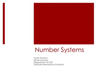 Number Systems and Their Characteristics