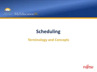 Scheduling Terminology and Concepts in MyEdBC