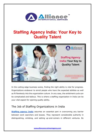 Staffing Agency India - Your Key to Quality Talent