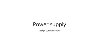 Power Supply Design Considerations