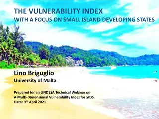 The Vulnerability Index for Small Island Developing States