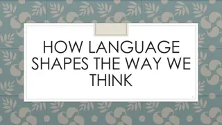 Exploring How Language Influences Thought: Insights from TED Talk