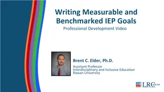 Effective Strategies for Writing and Benchmarking IEP Goals