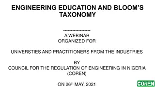 Enhancing Engineering Education with Bloom's Taxonomy: A COREN Webinar Overview