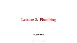 Introduction to Plumbing Work and Tools: Sanitary Construction Lecture