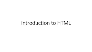 Introduction to HTML Fundamentals