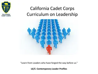 Contemporary Leadership Profiles in California Cadet Corps Curriculum