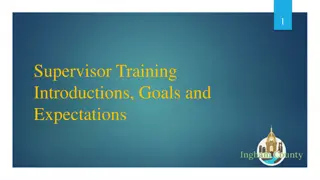 Effective Supervisor Training: Introductions, Expectations, and Leadership