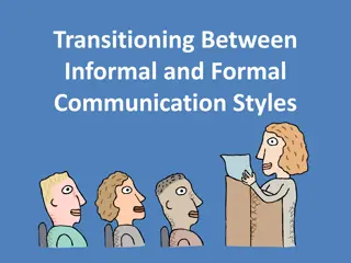 Mastering Communication Styles: Informal vs. Formal