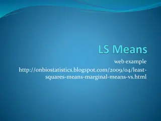 Means and LS Means Calculation in Statistics