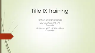 Title IX Training and Compliance at Northern Oklahoma College