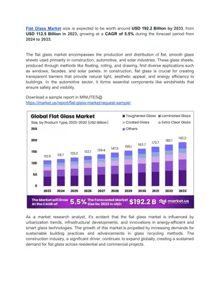 Resilience in the Face of Global Challenges: How the Flat Glass Market Adapts to