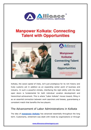 Manpower Kolkata - Connecting Talent with Opportunities