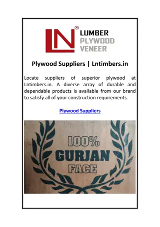 Plywood Suppliers | Lntimbers.in