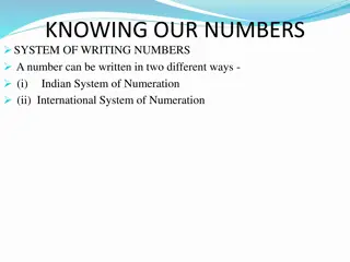 Understanding Numeration Systems in Indian and International Number Writing