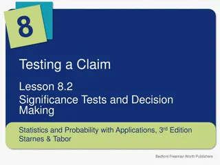 Understanding Significance Tests and Decision Making in Statistics