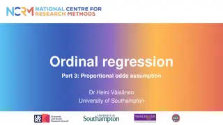 Proportional Odds Assumption in Ordinal Regression