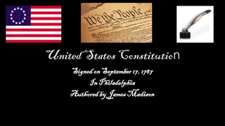 The United States Constitution and Federalism