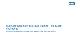 Business Continuity Exercise: Staffing Reduced Availability Scenario