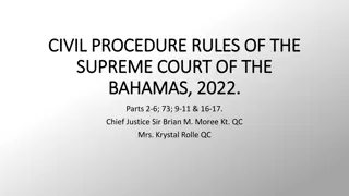 Civil Procedure Rules of the Supreme Court of the Bahamas, 2022 - Acknowledgment of Service