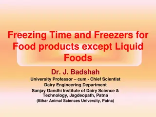 Freezing Time and Freezers for Food Products