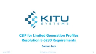 Understanding CSIP Requirements for Limited Generation Profiles Resolution