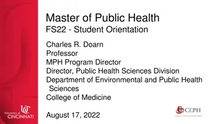 Master of Public Health FS22 Student Orientation Overview