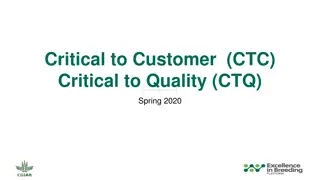 Understanding Critical to Customer (CTC) and Critical to Quality (CTQ)