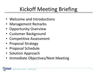 Comprehensive Kickoff Meeting Briefing for Proposal Presentation